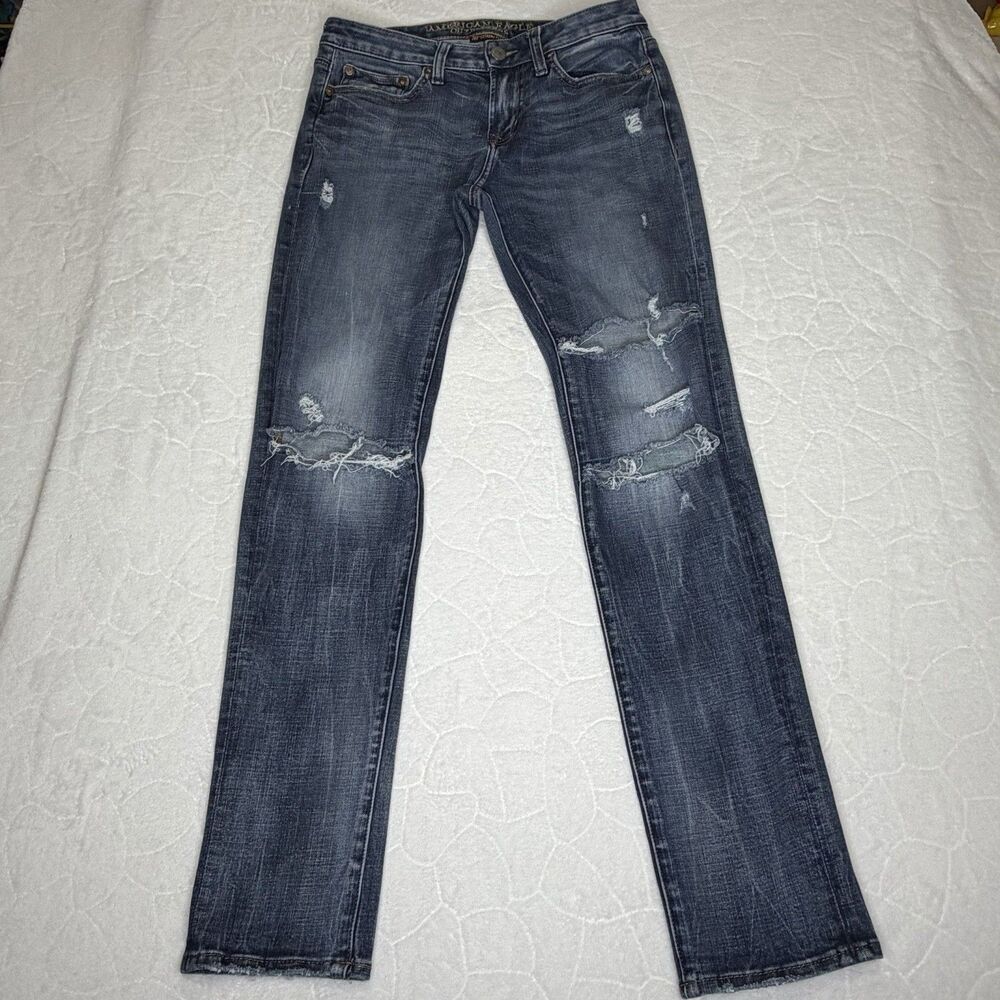 American Eagle 360 Extreme Flex Distressed Jeans Size 30 Men's Skinny 3982